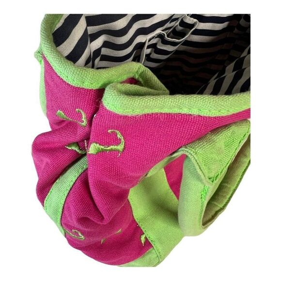 Cape Cod green and pink durable tote bag from Cuffy's Hot Pink Green Souvenir - Picture 7 of 9